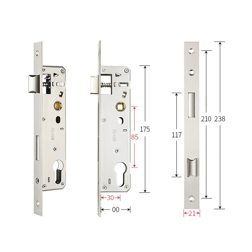 1 個 8520/8525/8530/8535 金属ドアロックステンレス鋼ユニバーサルロック本体ほぞ穴ハードウェア非インテリジェントロック