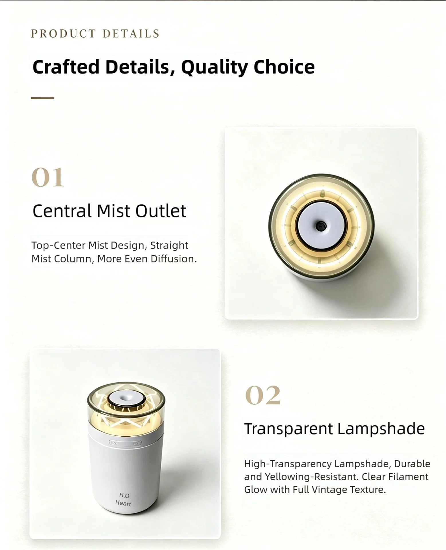 TINSOL 300ml Retro Filament Luftbefeuchter USB Heim-Atmosphärenlicht Luftbefeuchter Kleines Nachtlicht Auto-Luftbefeuchter Diffusor – Detail 13