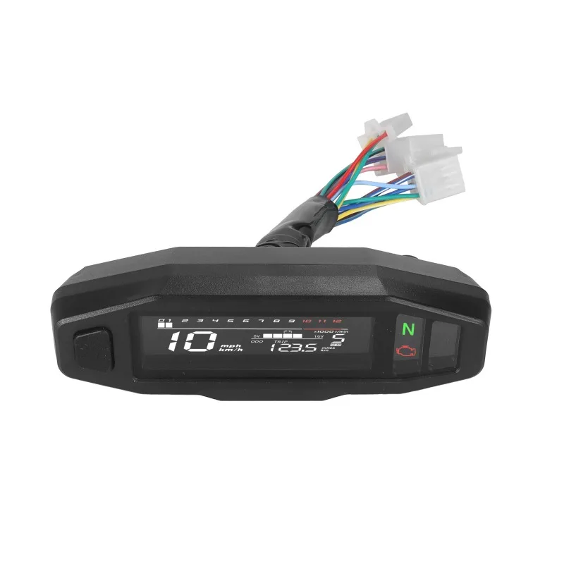 Motorcycle Instrument Modification Universal Liquid Crystal Electronic Multi-function Speedometer Rotational Speed Oil Meter