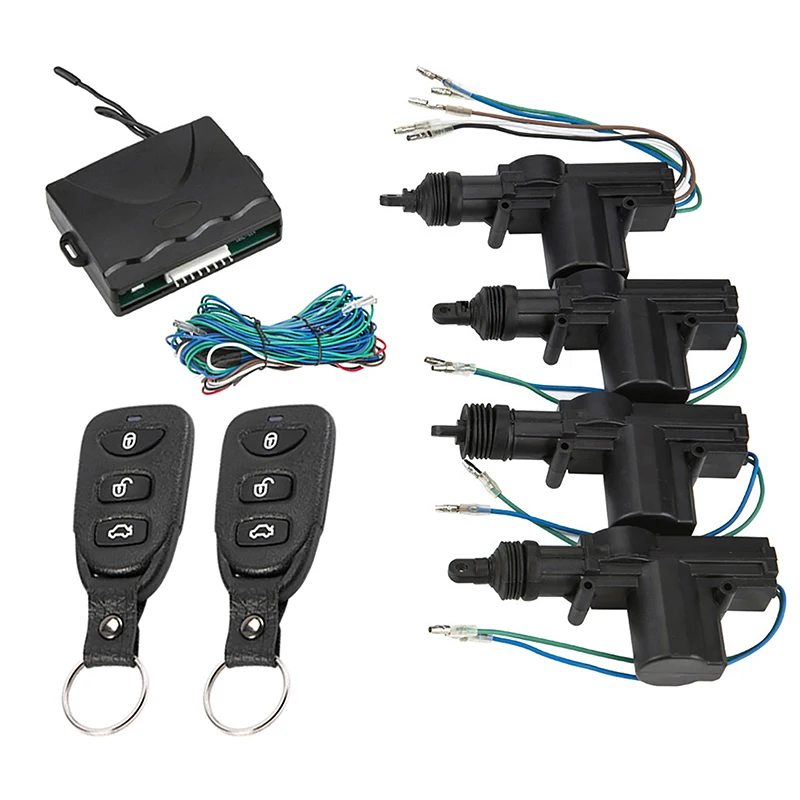 Car Central Lock Door Remote Control Keyless Entry System Locking Kit With 12v Lock Actuator Universal