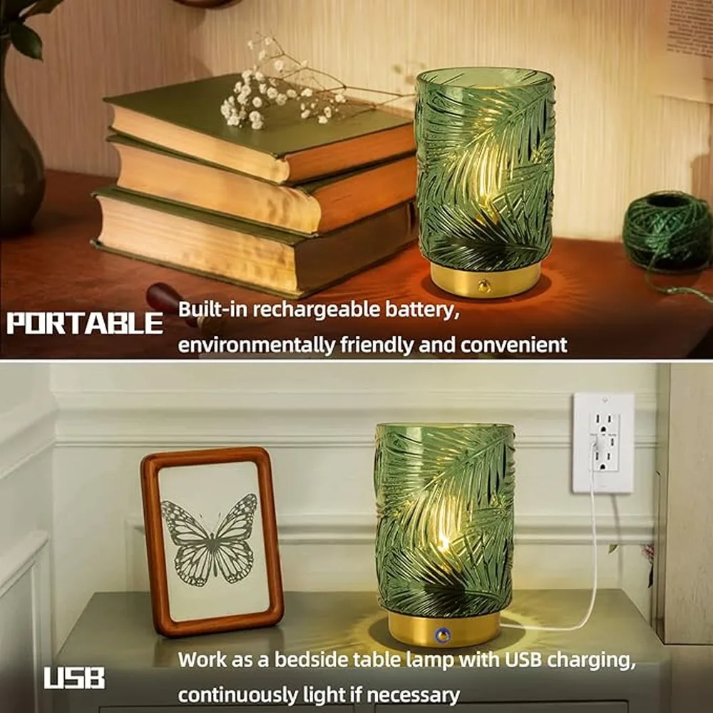 Cordless Small Lamp Battery Operated Lamp Table With Remote USB Charging Versatile Brightness