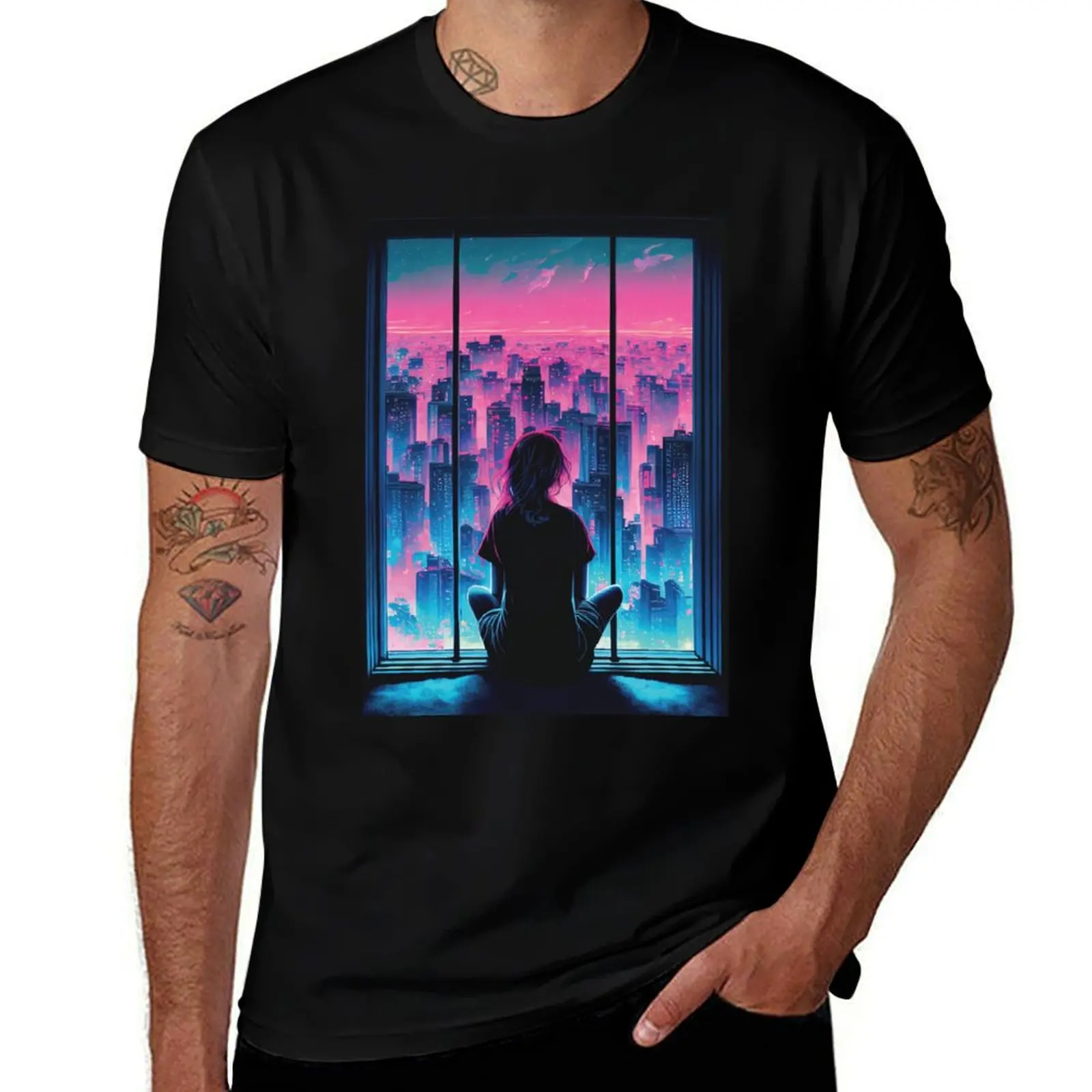 

Cyberpunk Girl: Japanese Streetwear from Tokyo T-Shirt cotton man t-shirts for a boy anime tshirt outfits for men