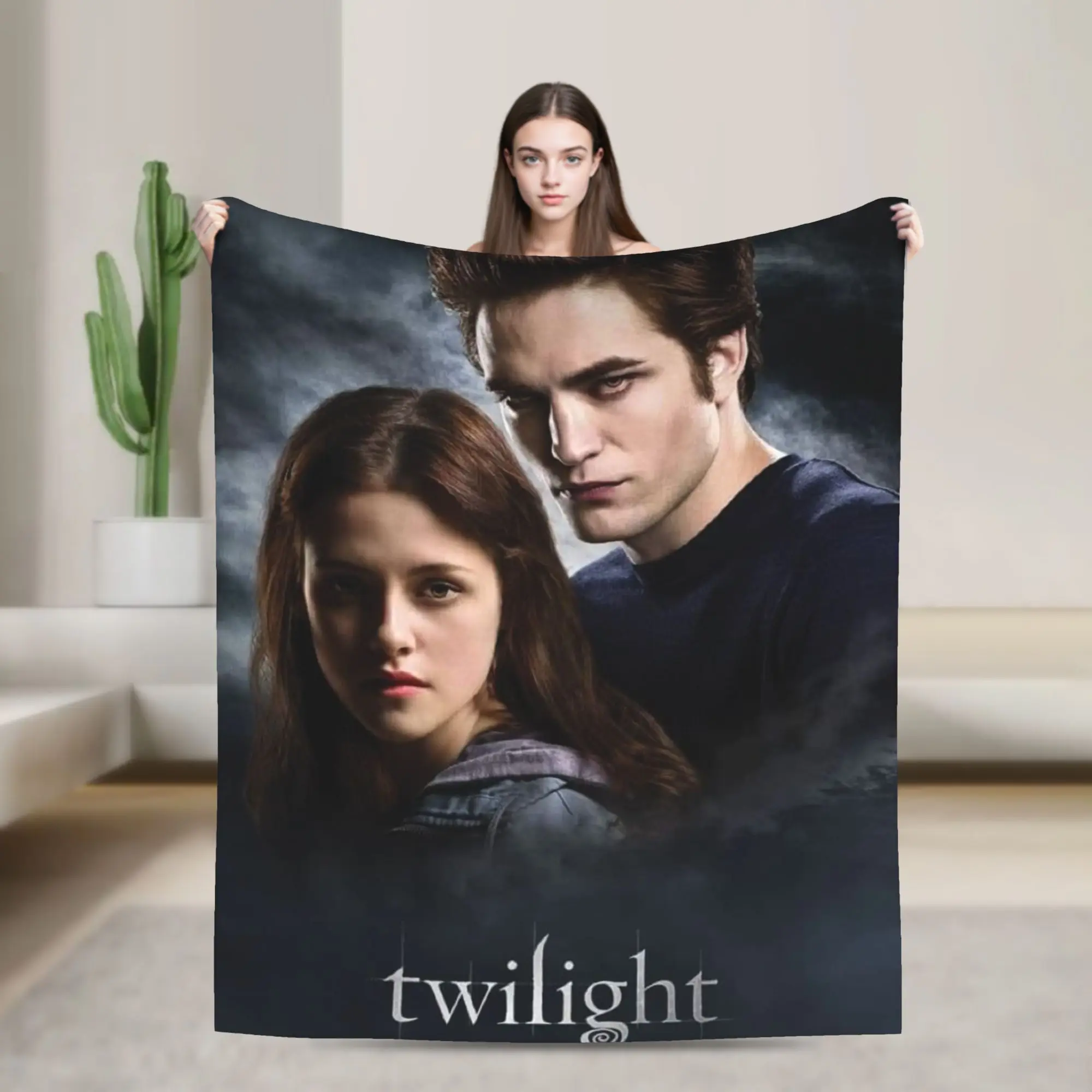 The Twilight Edward Bella  Soft Warm Blanket  Travel Plush Throw Blanket Aesthetic Couch Chair Flannel Bedspread Sofa Bed Cover