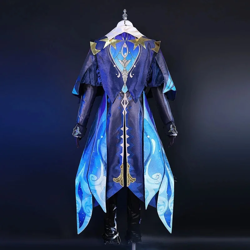 متوفر Xs-2xl نيوفيليت أزياء تنكرية شعر مستعار أنيمي لعبة Genshin Impact فونتين القاضي العليا كوسبلاي حفلة الهالوين للرجال