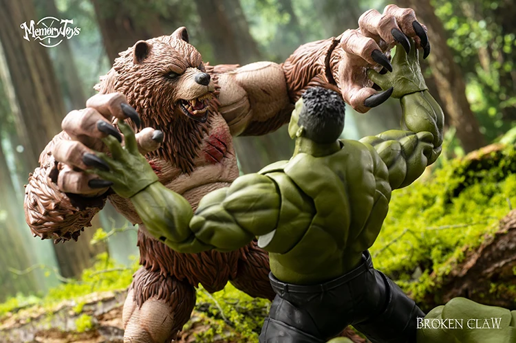 Memorytoys 1/10 mundo do aventureiro berserker urso masculino modelo conjunto completo 23cm druida animal panda gigante figura de ação brinquedos fãs presentes