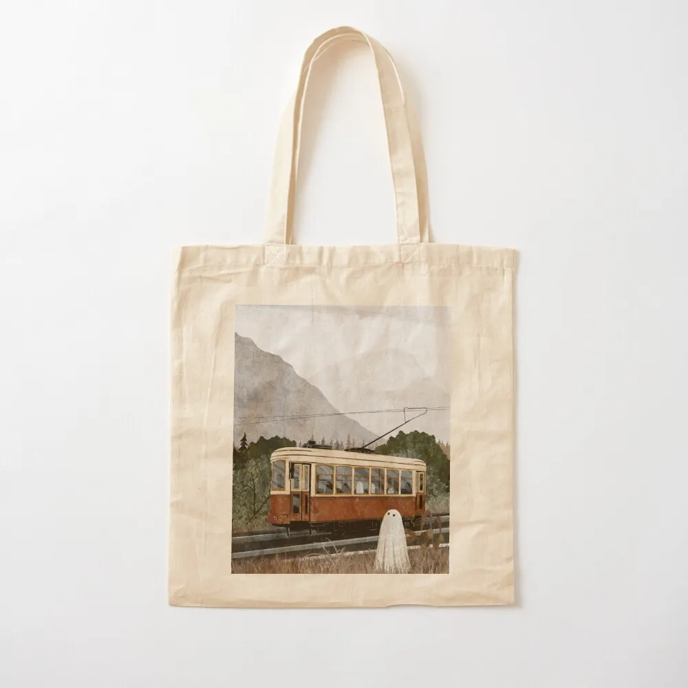 

Ghost Tram Tote Bag Women's bag reusable grocery bags large size bags Canvas Tote Bag