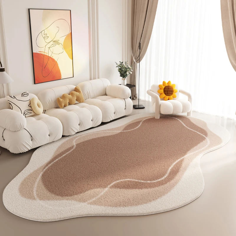 Modern Simple Carpet for Living Room Decor Irregular Large Area Bedroom Fluffy Soft Rugs Home Study Cloakroom Plush Non-slip Rug