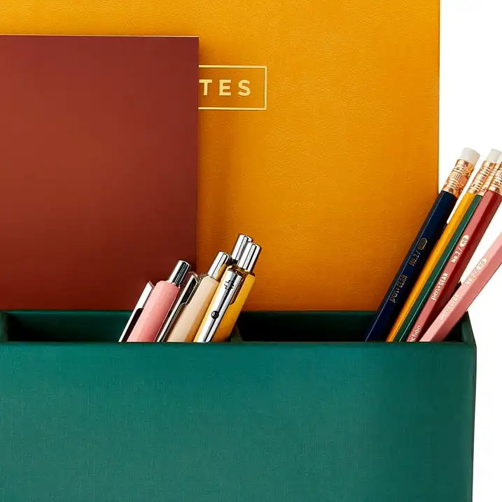 Pen + Tandwielorganizer, 4 Compartimenten, Groene Smaragd