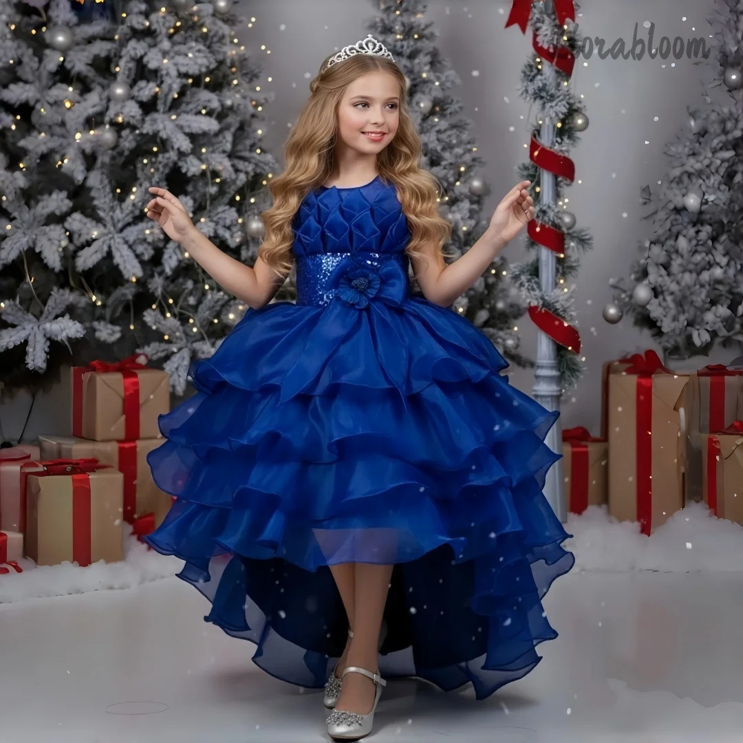 

Multicolor Flower Girl Dress Short, Fluffy-Skirt Style Formal Party Gown Layered Tulle Flower Girl Attire