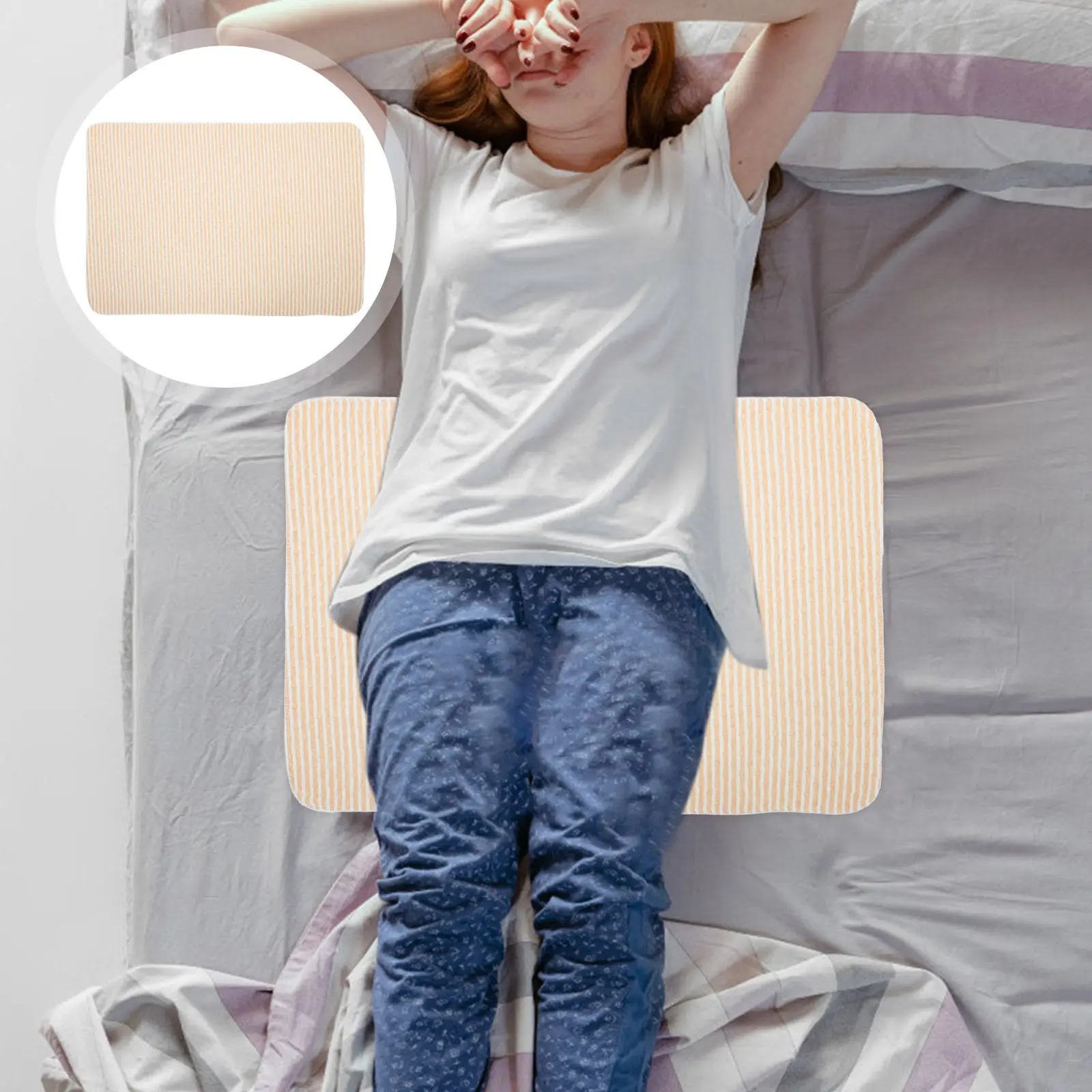 

Waterproof Nursing Bed Pad Washable Mattress Reusable Underpad Large Soft 27.5x19.6 Inch Bed Wetting Pad for Elderly