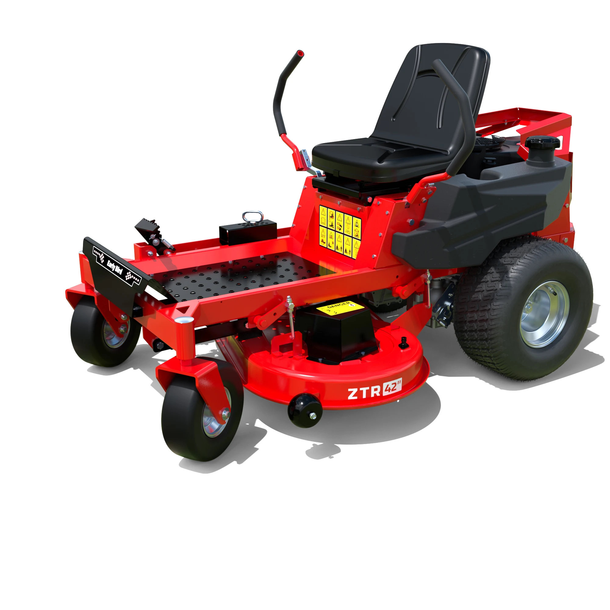 China Manufacturer's  -Turn Riding Mower Industrial Grade Petrol-Powered with Fabric Deck for Garden Cutting