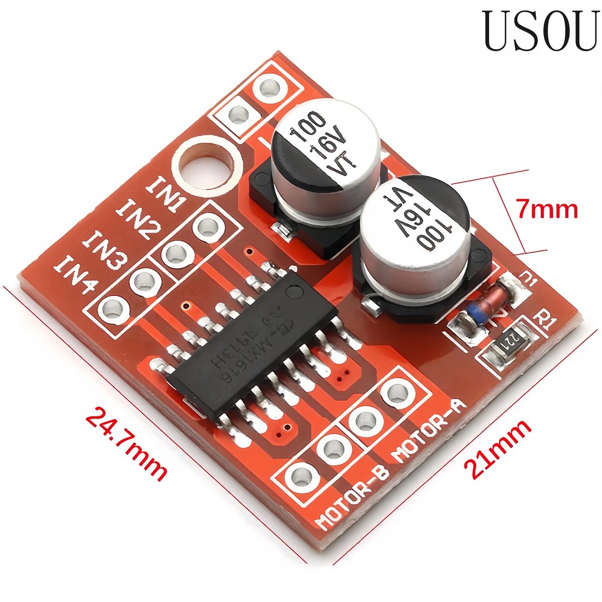 L298N DC Motor Driver Module PWM Speed Dual H Bridge Stepper Motor Smart Car Robot Breadboard Peltier High Power for Arduino