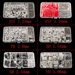1Box JST 1.25mm/SH 1.0/ZH1.5/PH2.0/SYP/SM/XH 2.54mm/VH 3.96mm Pitch 2 3 4 5Pin Male Female Housing Terminal Pin Header Connector