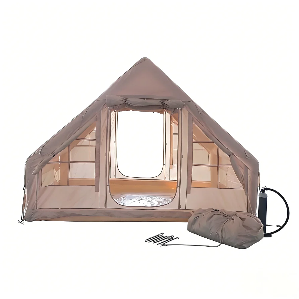 

Best Seller Classic Style Outdoor Camping Waterproof Inflatable Tent with Double Doors and Small Skylight for Party and Events