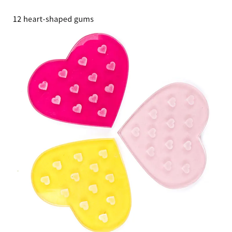 1Pc Heart Shaped Glass False Eyelash Stand Glue Holder Pad Eyelashes Extension Adhesive Pallet Paste Glue Pad Makeup Supplies