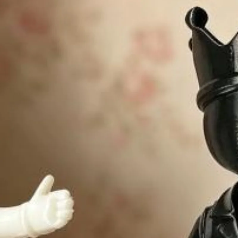 3D Printed Chess Statue Sculpture King Queen Chess Couple Figurine Decor Desktop Ornament For Wedding Anniversary Gift