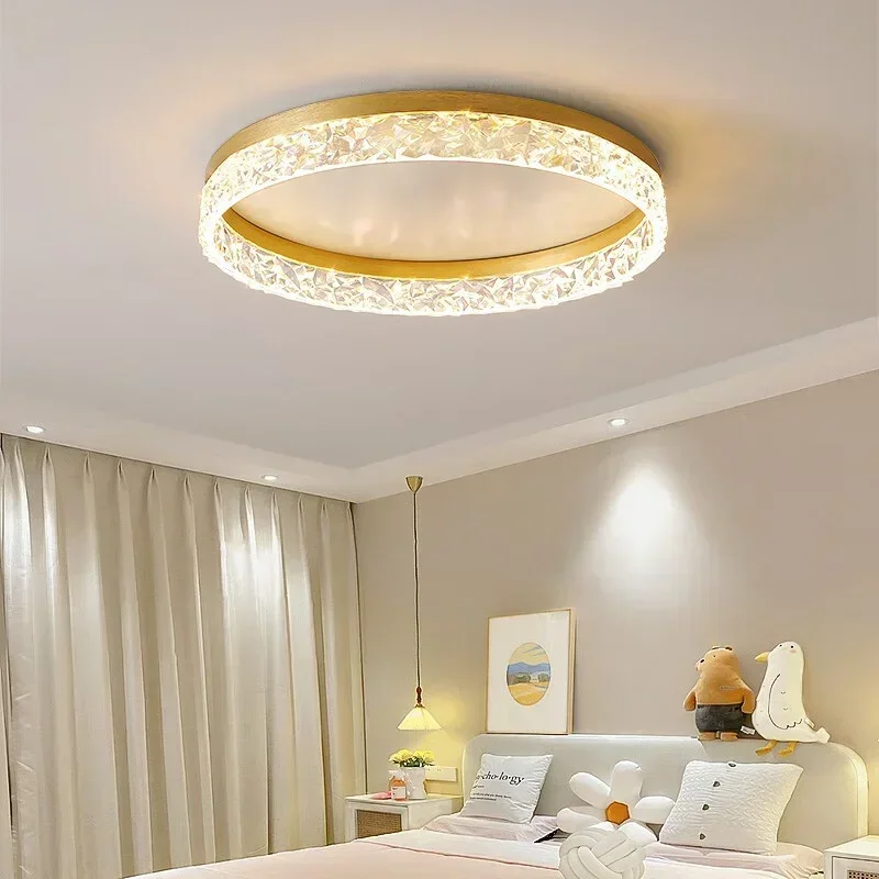 

Nordic Modern LED Ceiling Light Dimmable Round Chandelier Ceiling Lamps Living Dining Room Bedroom Glossy Home Lighting Fixtures