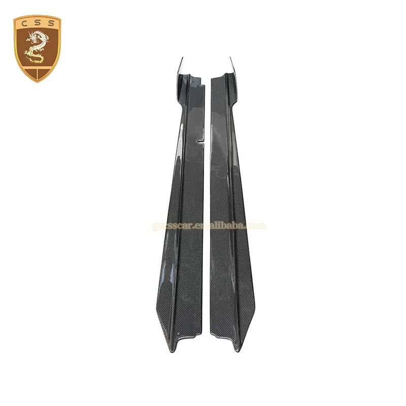 Rok Samping Gaya Vors Serat Karbon Tenun Twill 3K untuk Lamborghini Huracan Lp610