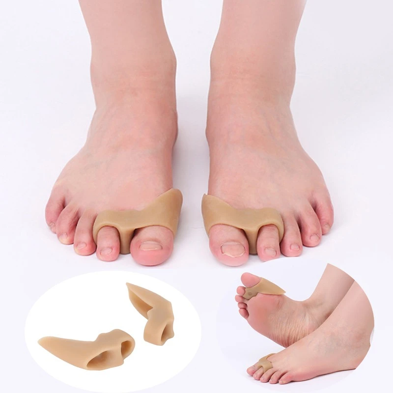 

2PCS=1 Pairs Gel Silicone Hammer Toe Separators Orthopedic Hallux Valgus Guard Correction Straightener Protector Foot Care Tools