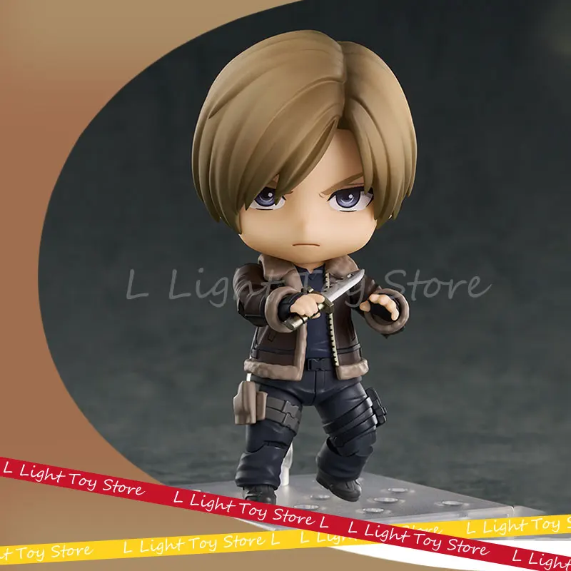 

10cm Original Gsc Resident Evil Anime Figure Leon Action Figurine Q Version Leon S.Kennedy 2337 Statue Collection Biohazard Toys