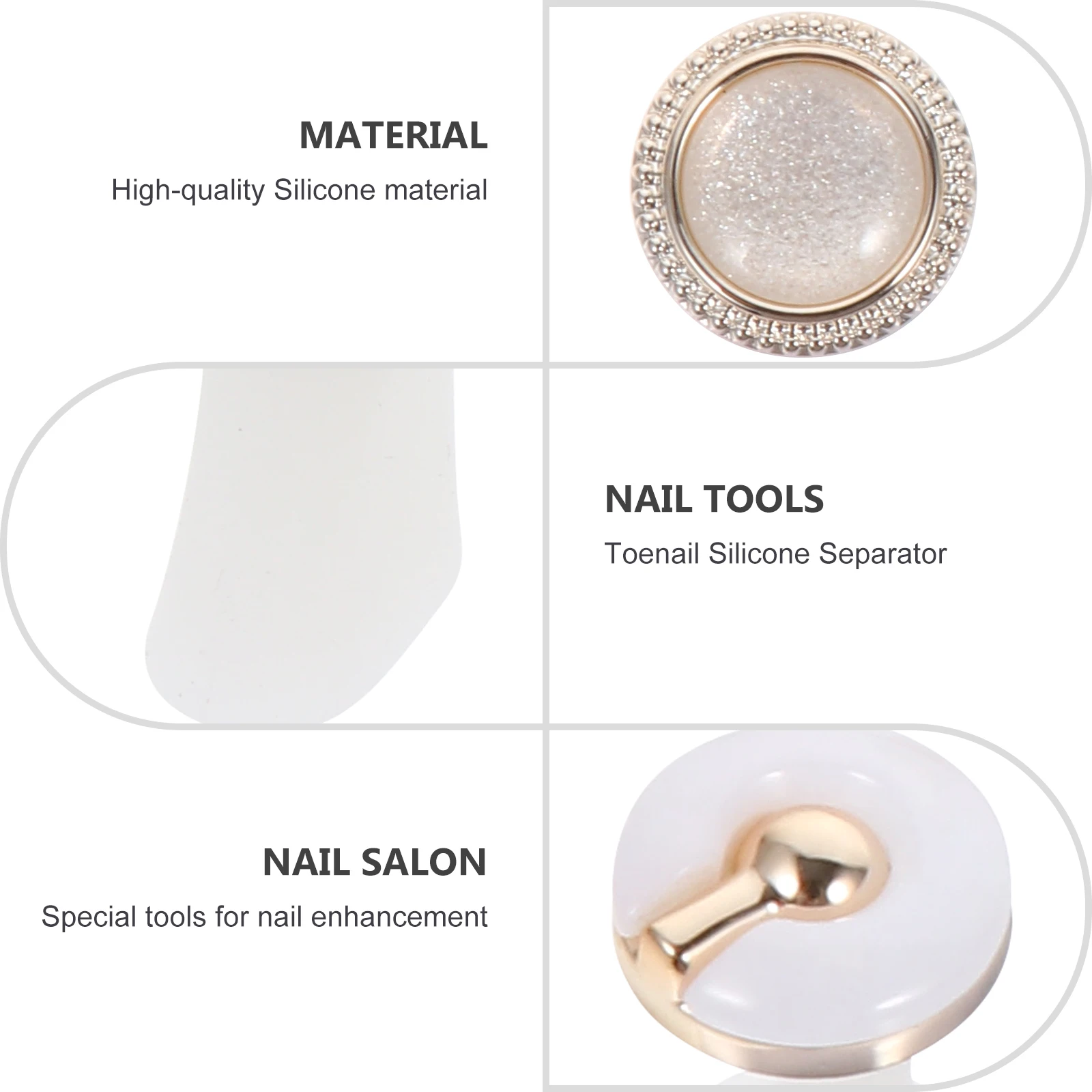 

1 set 1 Set Nail Tools Manicure Separators Silicone Foot Divider Pedicure Accessories For Toenail Art Spacers Manicure Accessory