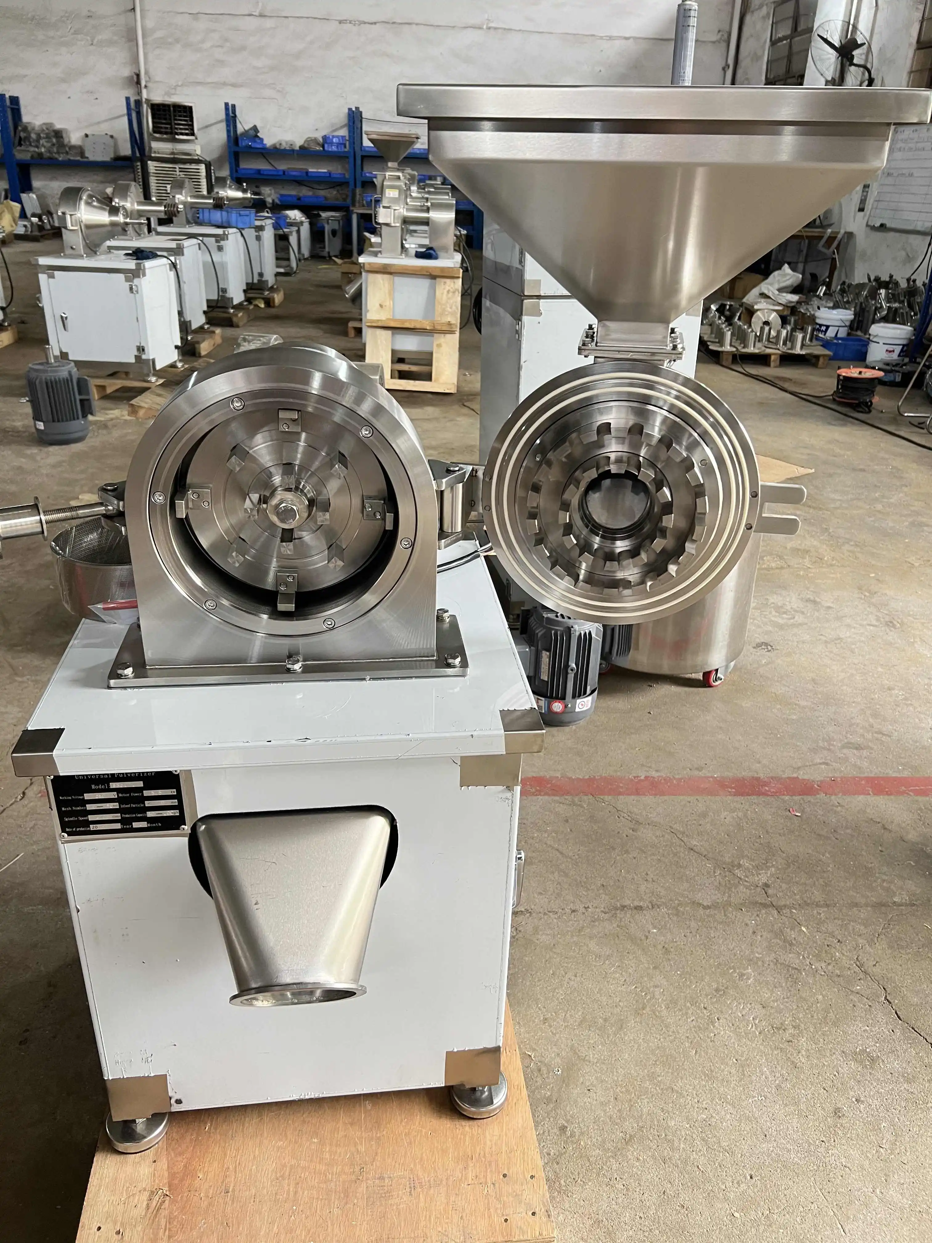 Mesin Penggiling Industri untuk Membuat Bubuk Halus dari Akar Kava Kering, Kakao, Biji Kopi, Garam, dan Gula