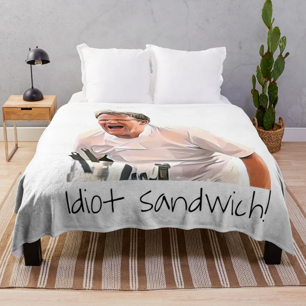 Gordon Ramsay idiot sandwich Throw Blanket Loose Blankets For Bed Bed Blankets