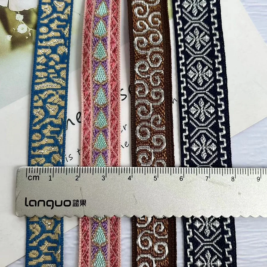 10 Yards/lot Ethnic Style Webbing Woven Jacquard Ribbon Classical for Garment accessories  LS-2792 Width 1.4-2 CM