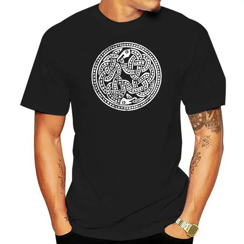 NORSE SNAKES T-SHIRT Walhall Walhalla Ravens Odin Thor Mjolnir Loki Midgard Rune Fashion Men T Shirt Free Shipping Top Tee