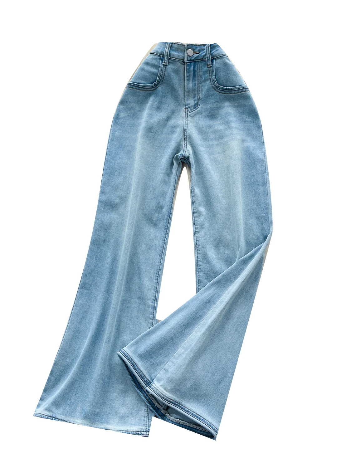 

Американские женские широкие джинсы с высокой талией в стиле ретро, свободные утягивающие повседневные джинсовые брюки с зауженной талией для молодых женщин 8-24 лет