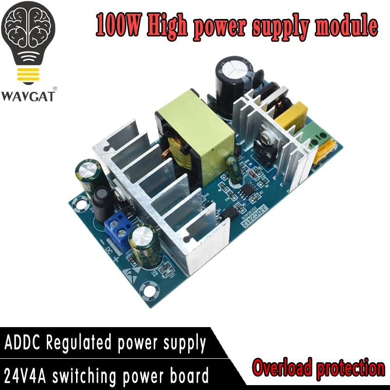 WAVGAT 100-240V to DC 24V 4A 6A switching power supply module AC-DC Step-down module
