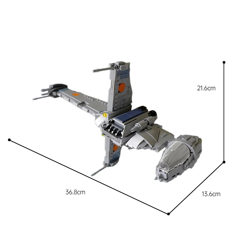 Classic Movie Space War B-Wing Fighter 704pcs MOC-194292 Building Blocks Model Toy Eco Friendly Bags Packaging Holiday Gift