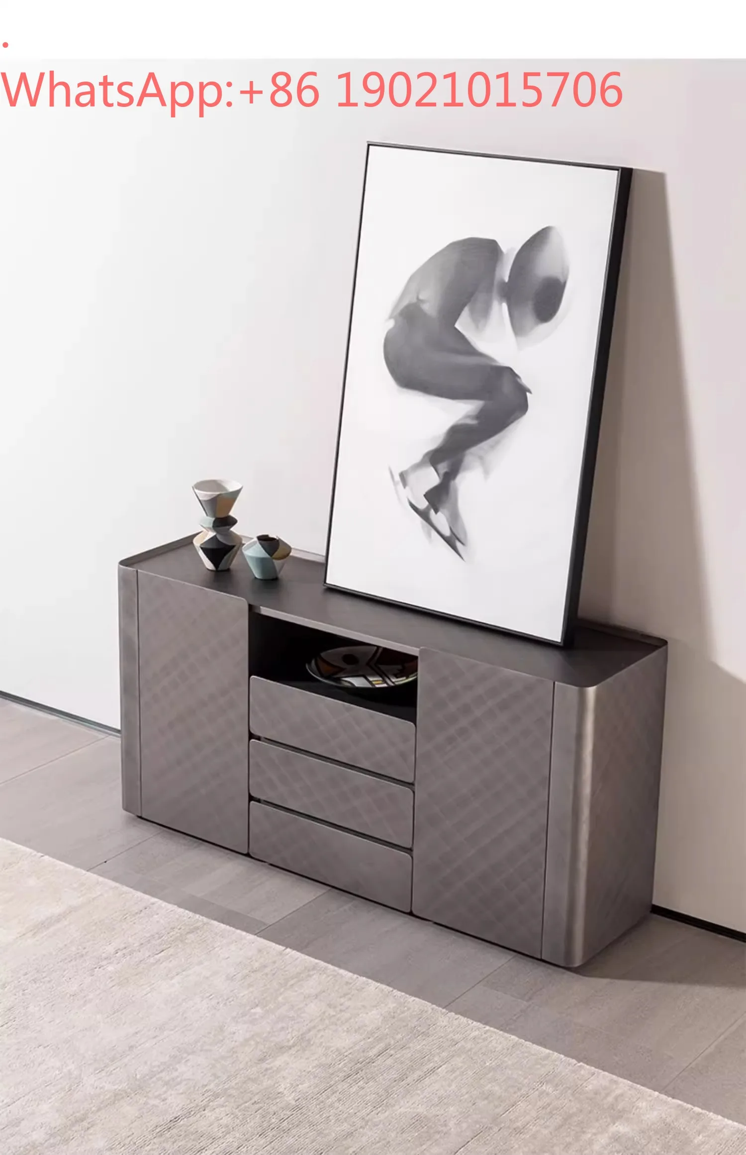 

HXL dining side cabinet high-end large flat floor living room wall entrance household storage cabinet
