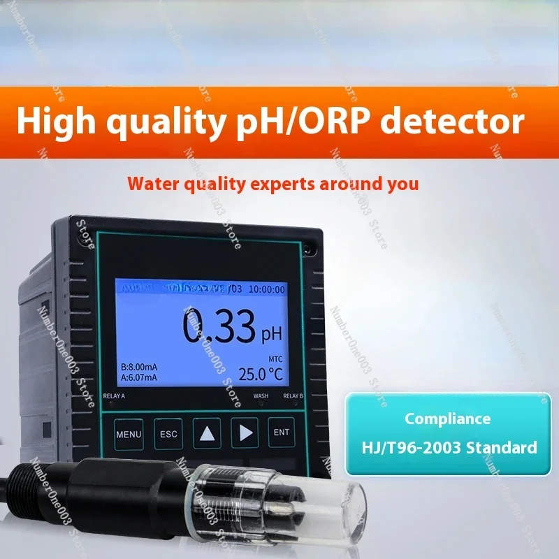 Online PH meter controller electrode industrial sewage orp detection sensor detector probe acidity meter