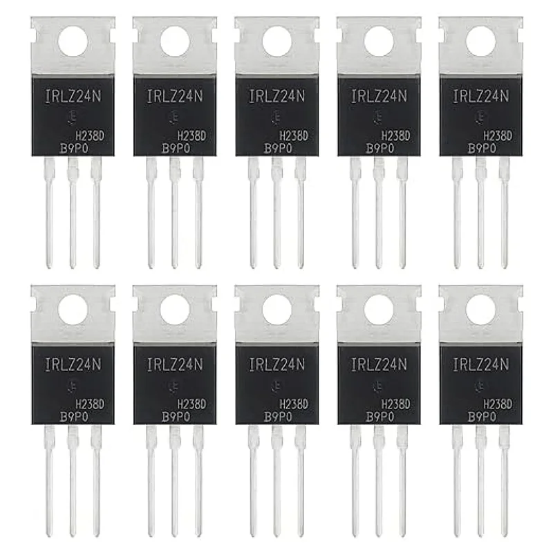 

IRLZ24N IRLZ24 MOSFET Transistors 55V 18A IRLZ24NPBF N-Channel Mosfets Transistor 55 Volt 18 Amp TO-220 (Pack of 10pcs)