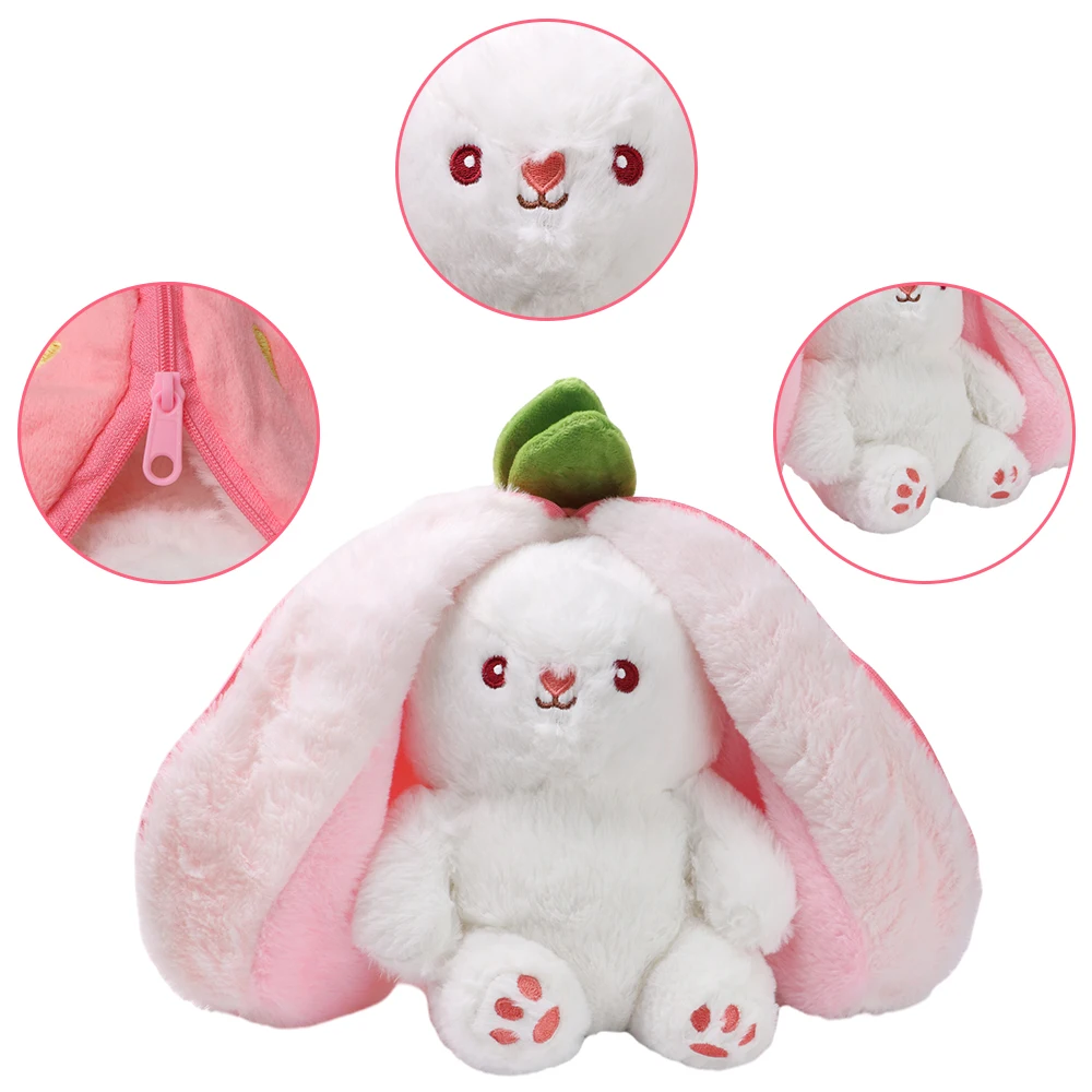 Fruit Transformed Into to Fruit Rabbit Pillow Plush Doll Toy Girl Birthday Present Decoration 7.2inch image 2