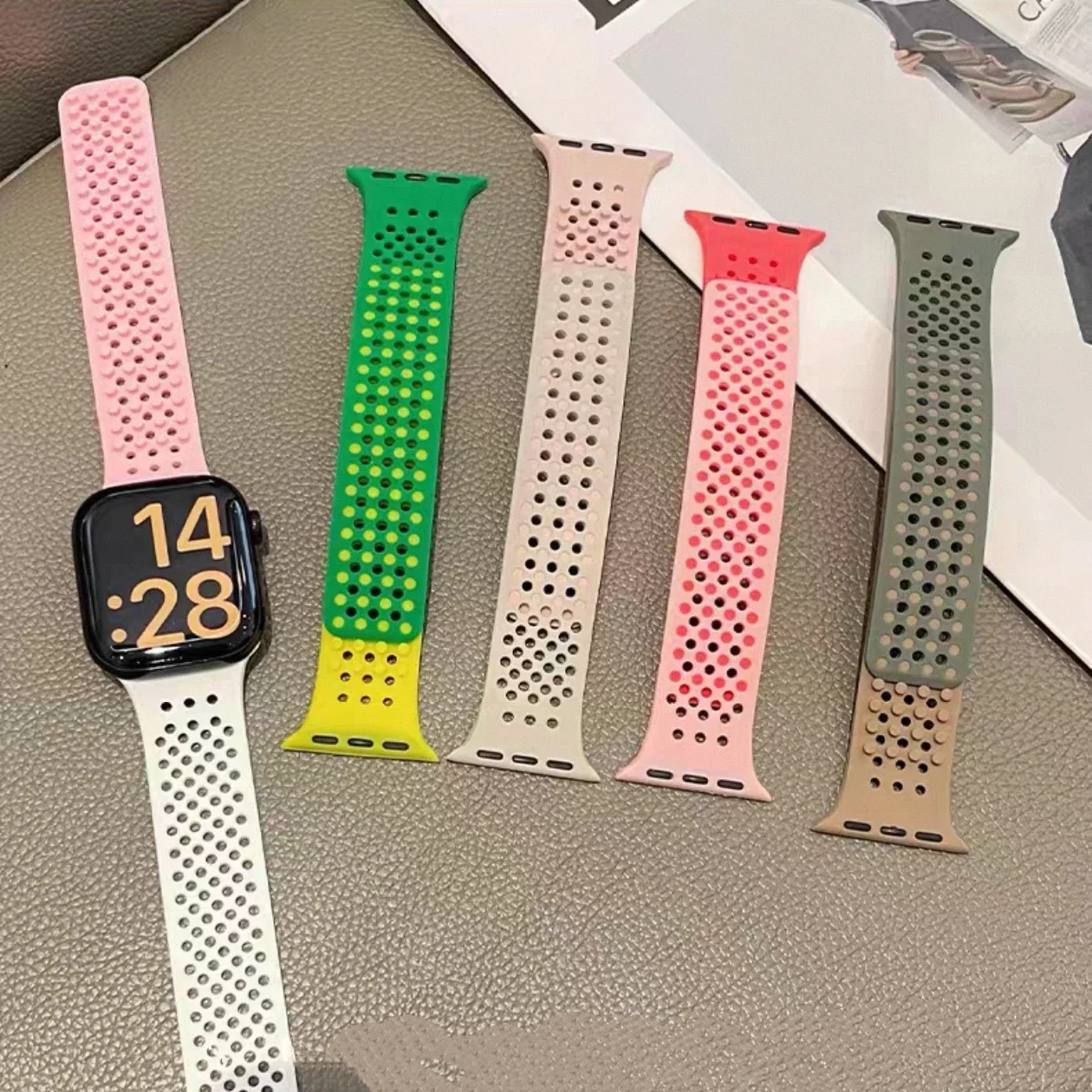 ممتاز فريد غير ضغط سيليكون حزام ل سوار ساعة يد آبل النساء سلسلة 10/9/8/7/6 38 مللي متر 40 مللي متر 41 مللي متر 42 مللي متر 44 مللي متر 45 مللي متر 46 مللي متر 49 مللي متر