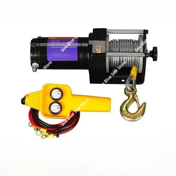

Electric winch 12v vehicle small crane 24v electric hoist hoist off-road vehicle traction self-rescue trailer winch