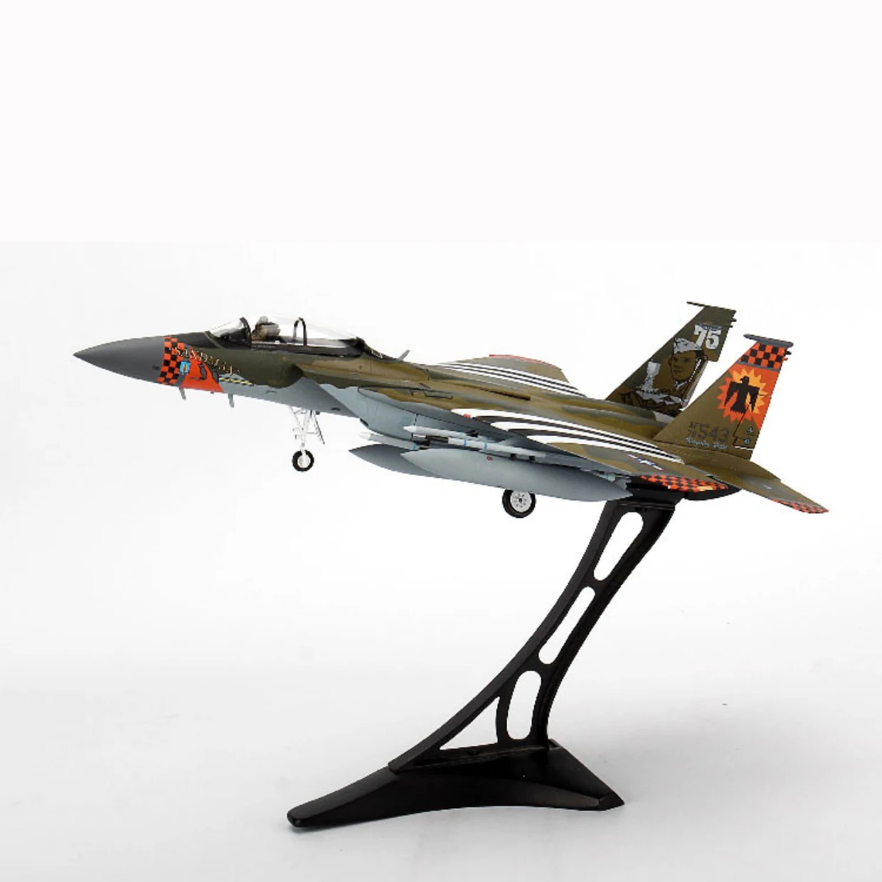 

Die cast US F-15C Eagle fighter jet militarized combat 1:72 ratio alloy and plastic simulation men's gift