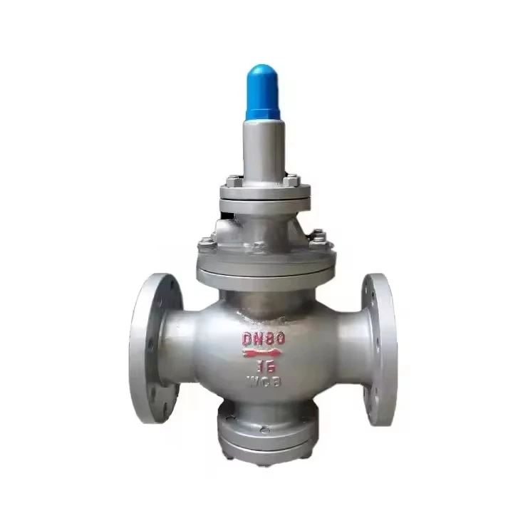DP17 DP143 Cast Steel Pilot Steam Pressure Reducing Valve High Temperature Check Structure For Gas Media