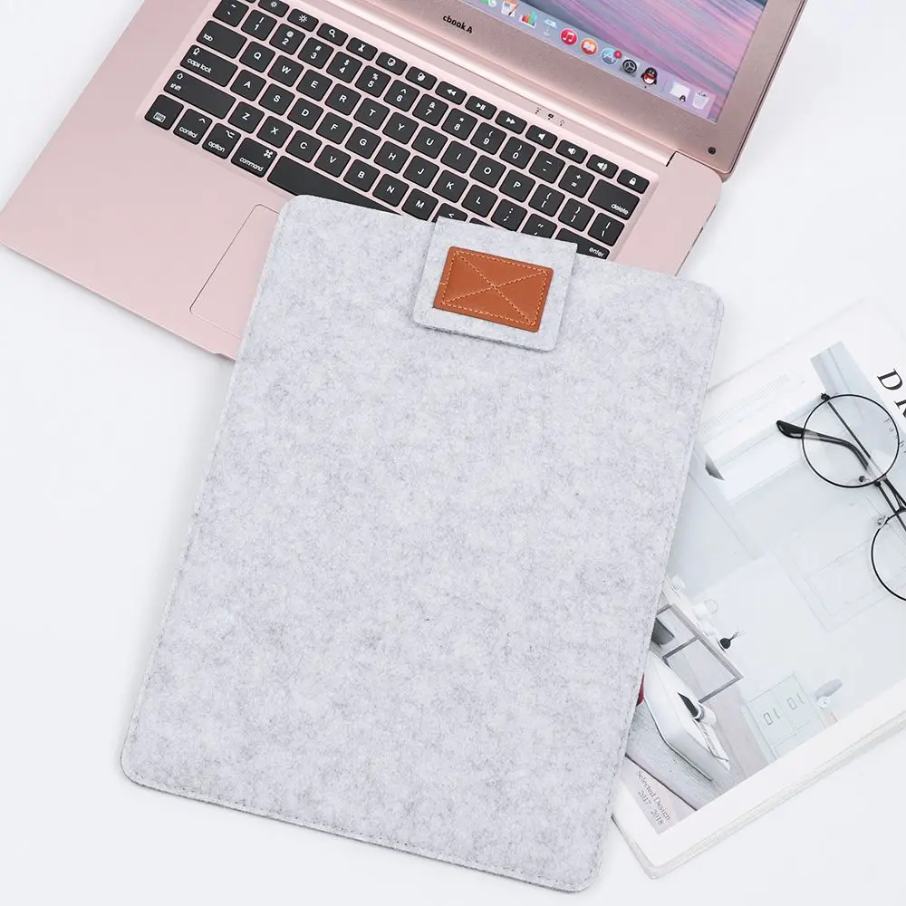 11inch/ 13inch/ 15inch Portable Anti-scratch Laptop Bag Wool Felt Computer Cover Sleeve Case For Ultrabook Tablet PC Notebook