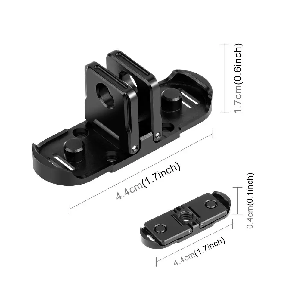 PULUZ Quick Release Magnetic Folding Base Adapter for GoPro HERO12 Black/11 Black/11 Black Mini/10 Black/9 Black/8 Black/Max