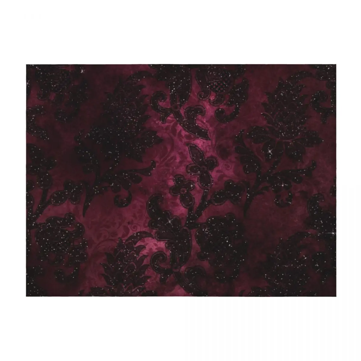 

Vintage Glamour Burgundy Damask Throw Blanket Luxury Brand Luxury Thicken Beautifuls Polar Blankets