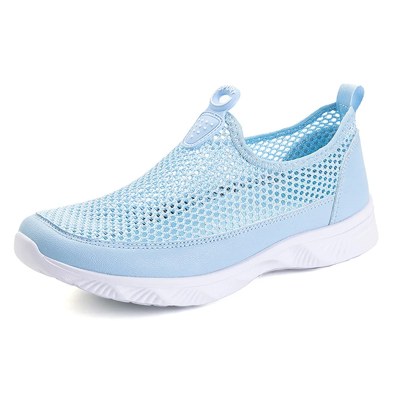 Summer Women Breathable Beach Mesh Aqua Shoes Water Sneakers Slip On Wading Upstream Waders Shoes 2023 New