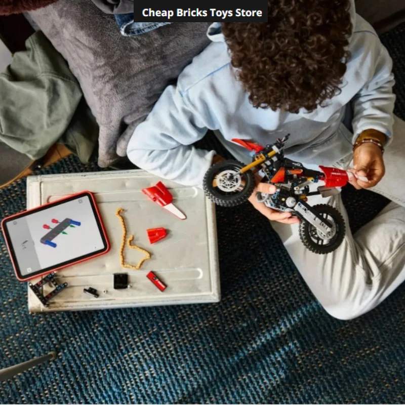 Moc Off Road Motocross Dirt Bike Bricks Building Blocks 457pcs Technical Racing Motorcycle Model Christmas Gifts for Adults Toys