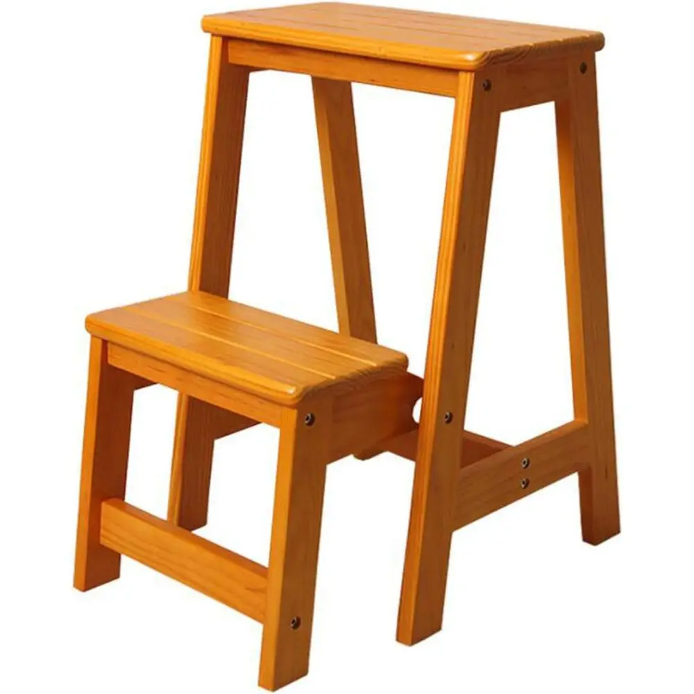 

Противоскользящая деревянная стремянка с полкой для хранения, высотой 55 см, для дома и мастерской