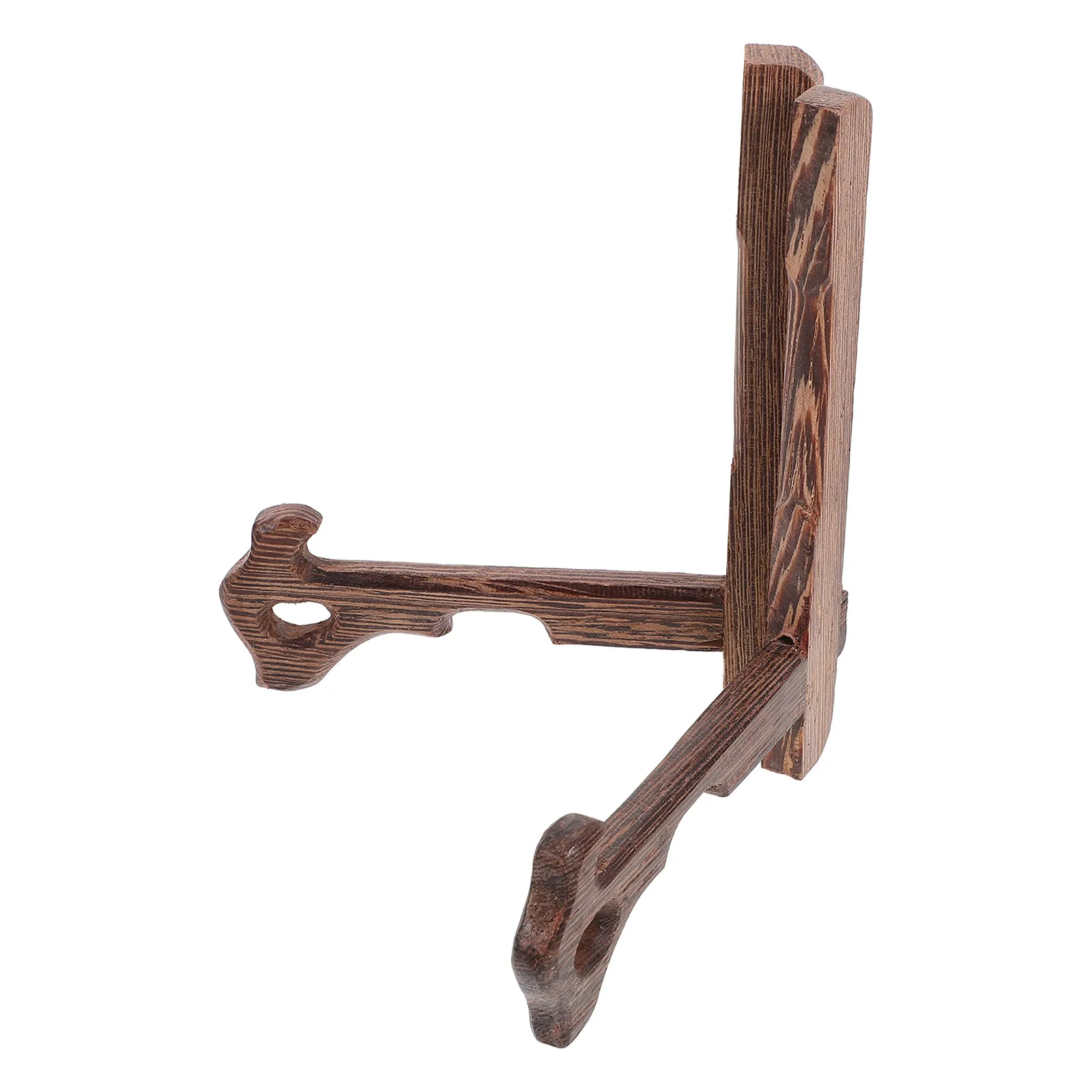 Premium Hardwood Plate Display Stand Stable Book Picture Recipe Holder 5 Inch Compact Space Saving Easel Stand for Counter