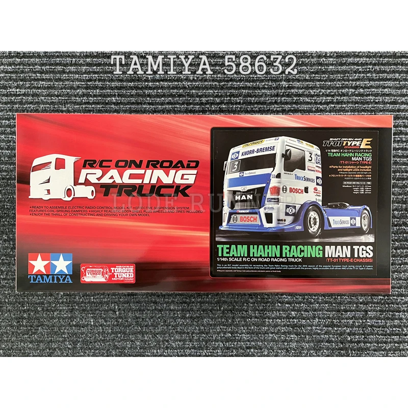 Tamiya RC Truck 1/14 THR MAN TGS TT01E 58632 Tractor KIT Model Toys for Boys