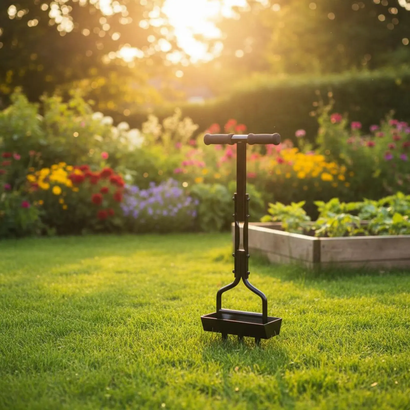 

Manual Plug Aerator Promotes Healthy Roots Hollow Tine Lawn Aerator Foot Press Soil Corer for Homeowners, Garden, Yard