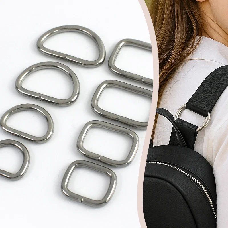 

2/5/10Pcs 20/25/32/38mm Stainless Steel Square O D Ring Hook Buckles for Bag Webbing Connect Buckle Strap Side Carabiner Clips